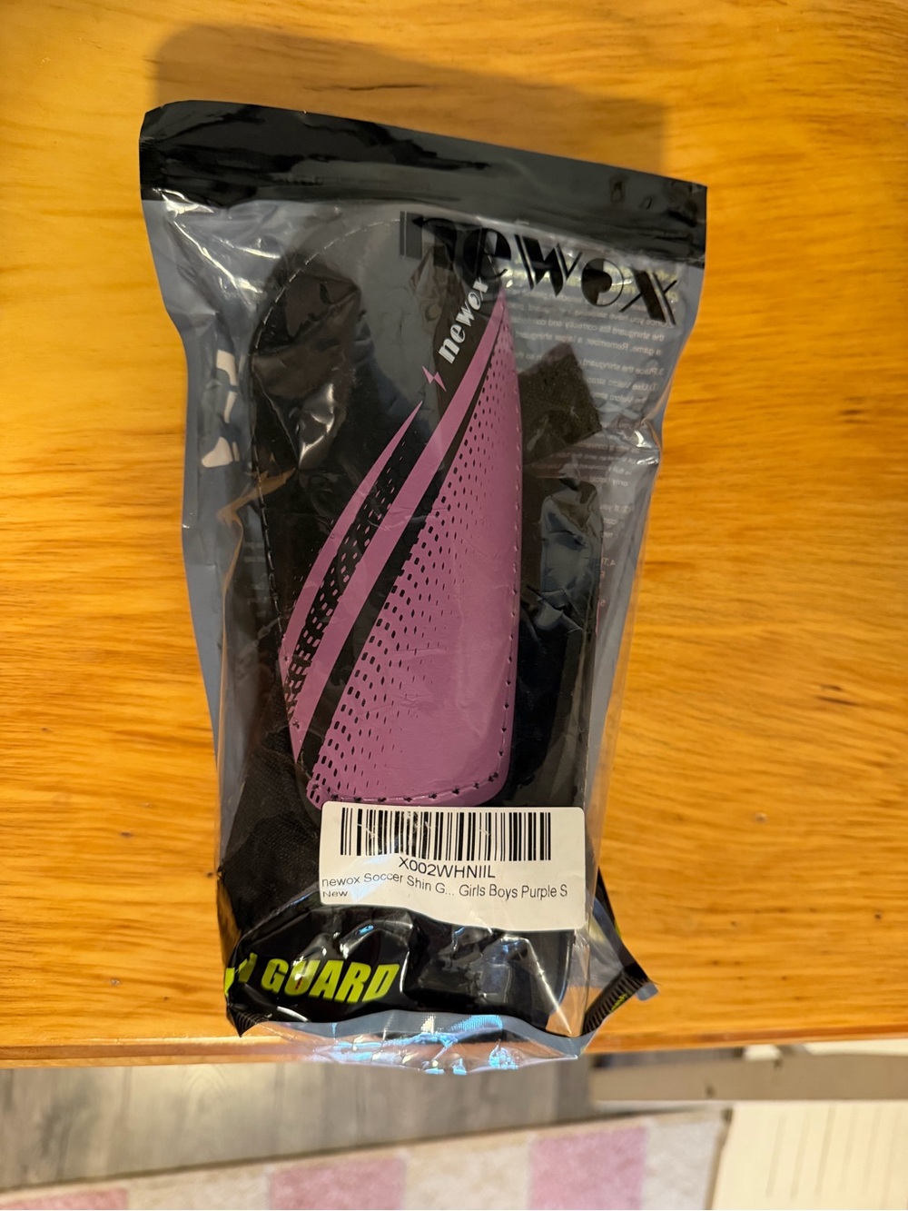 Girls' Soccer Shin Guards in Purple